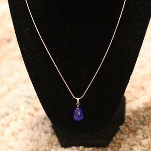 Blue Teardrop Necklace